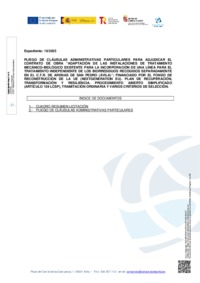 Pliego de Cláusulas Administrativas Particulares